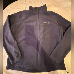 Columbia Sportswear Co. fleece full zip jacket with pockets Blue XXL